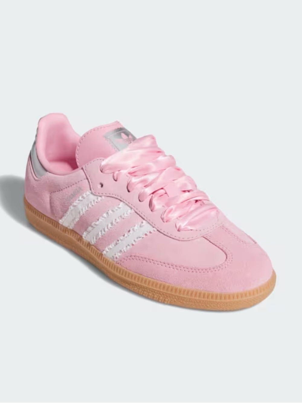 NWT adidas Samba Pink Satin and White Ruffle